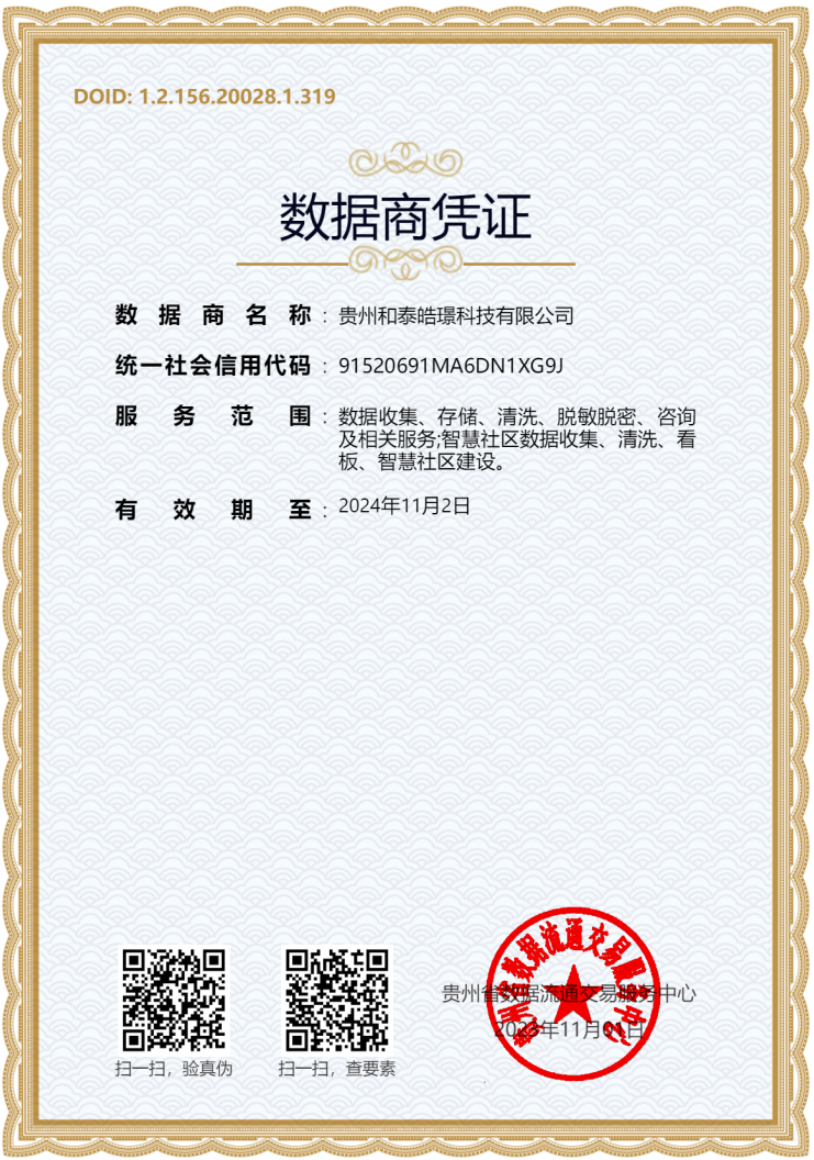 数据商凭证